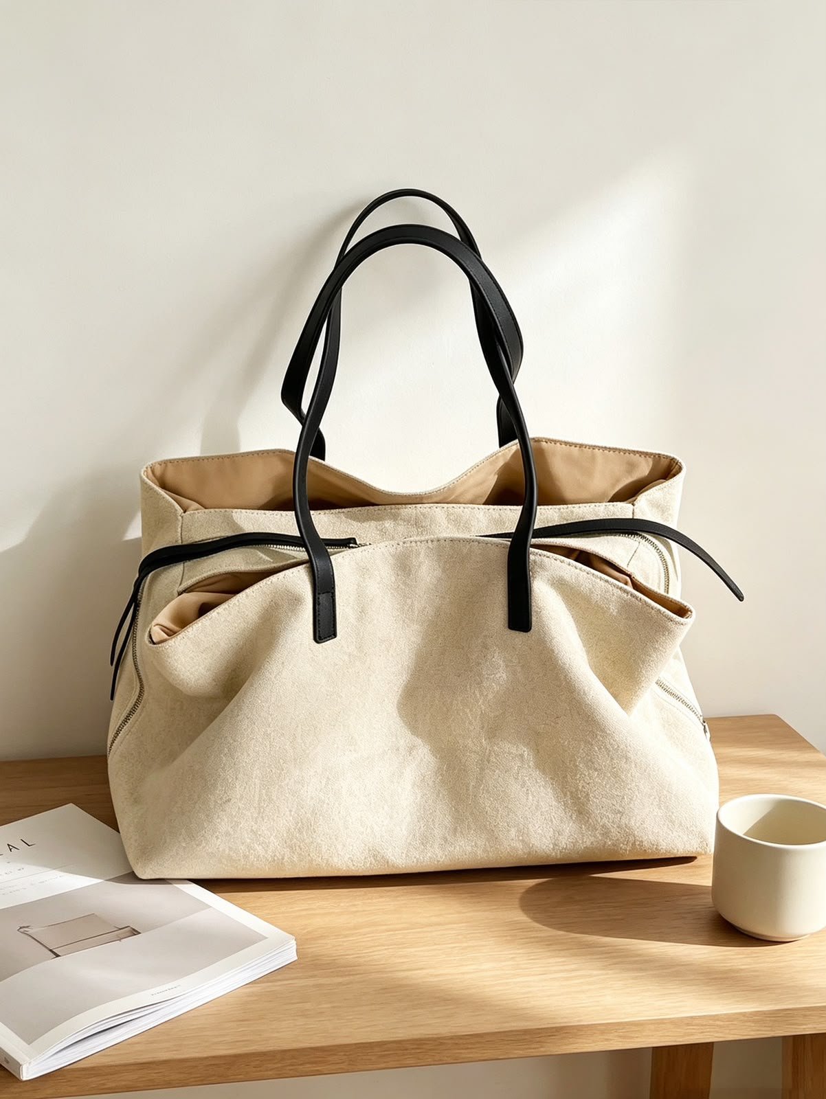 White Cotton - Large (39 x 20 x 25) - Premium Cotton Linen - Foto 2