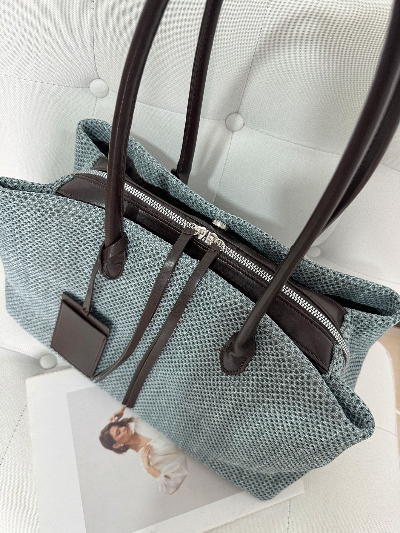 Tote Texture Exquisite Blue