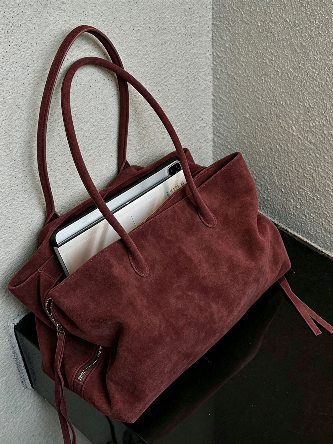 Tote Suede Maroon